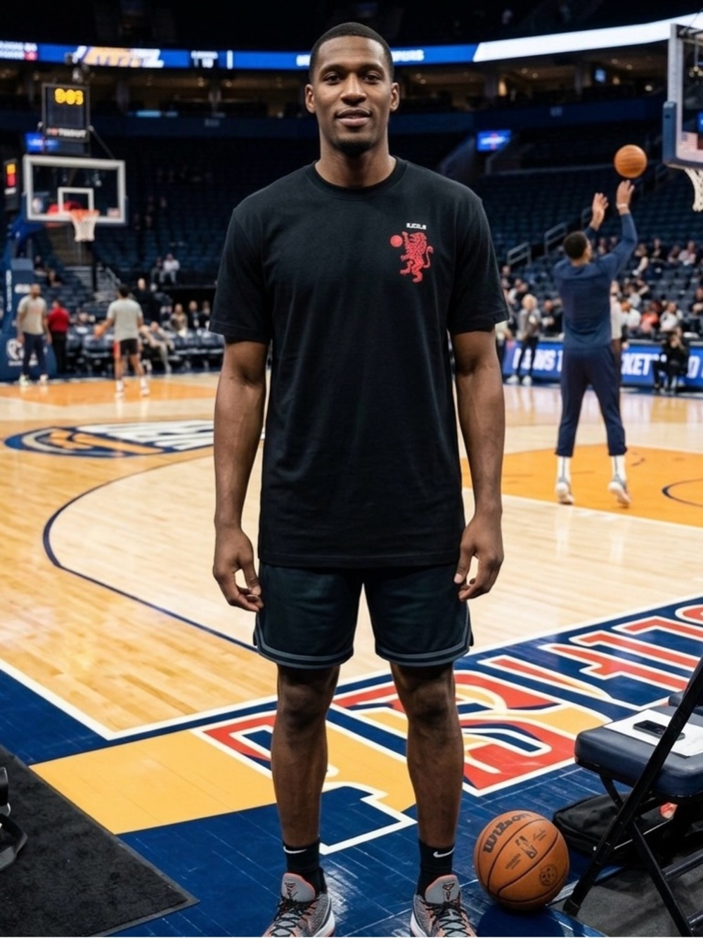 🔴 Nike LeBron James Strive For Greatness Lion Crown Tee Black L-Tall (LT)